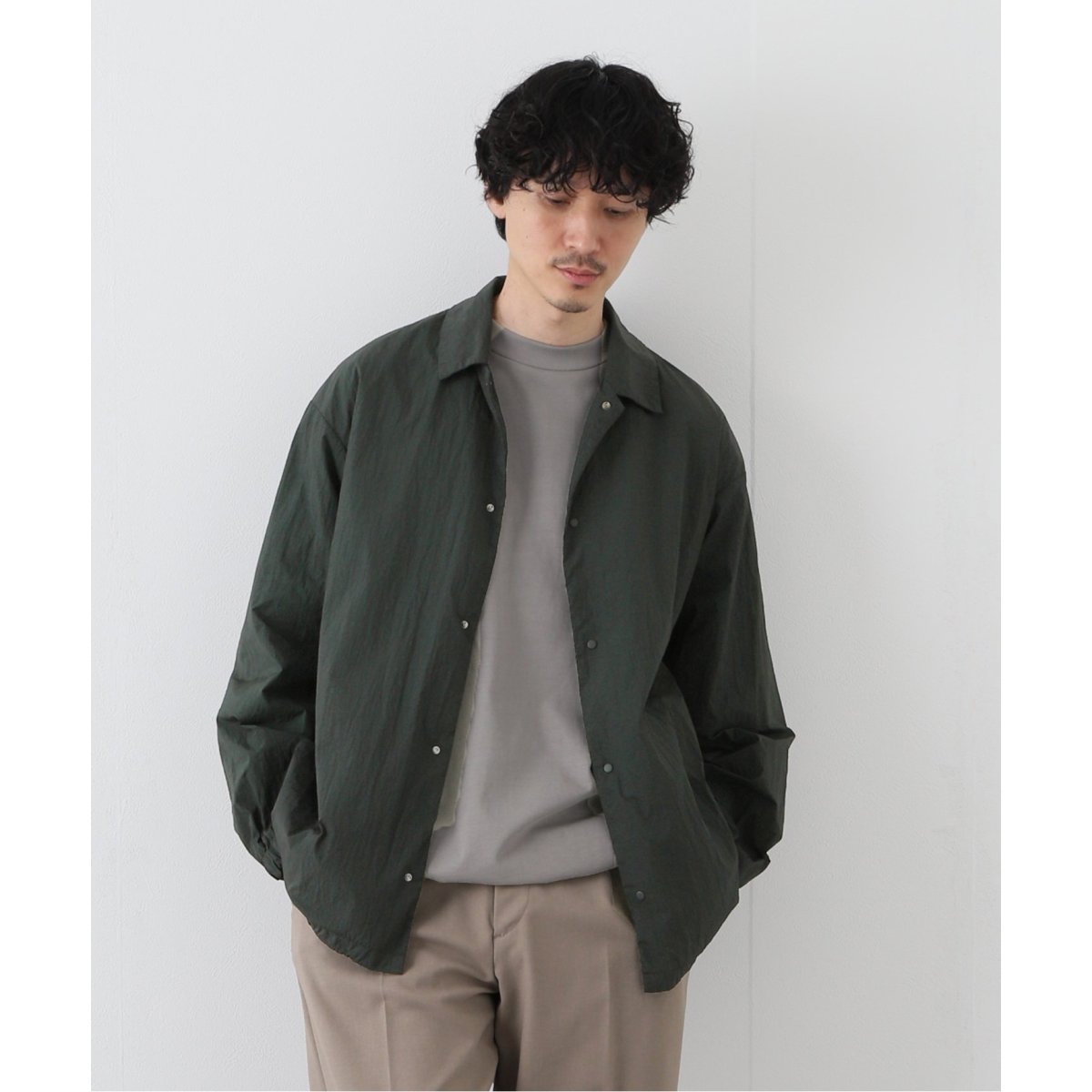 ATON ナイロン コーチ ジャケット ハンドダイ トップス | グラフペーパー,フレッシュサービス,サロモン,ミハラ