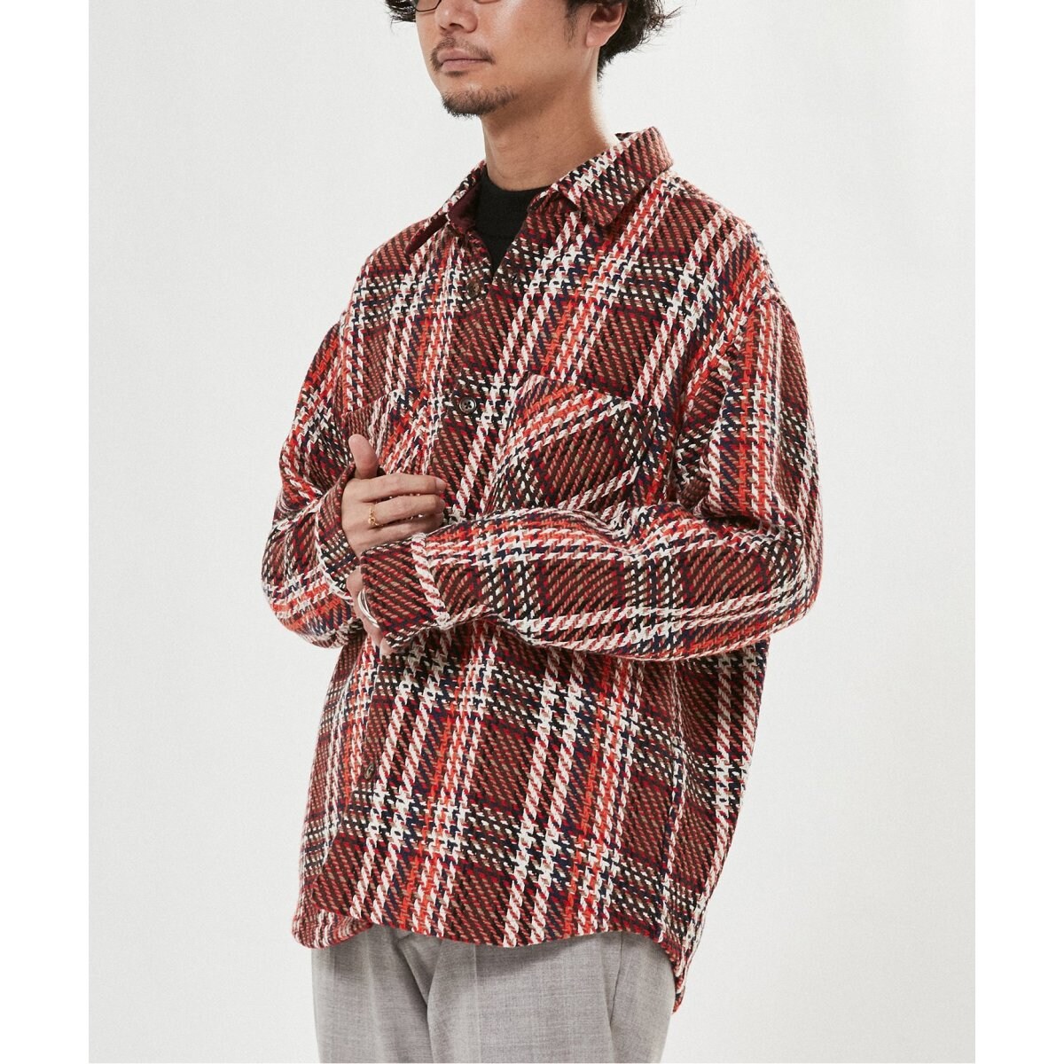 DEVEAUX / デヴォー】別注 バスケット チェック シャツ ブルゾン