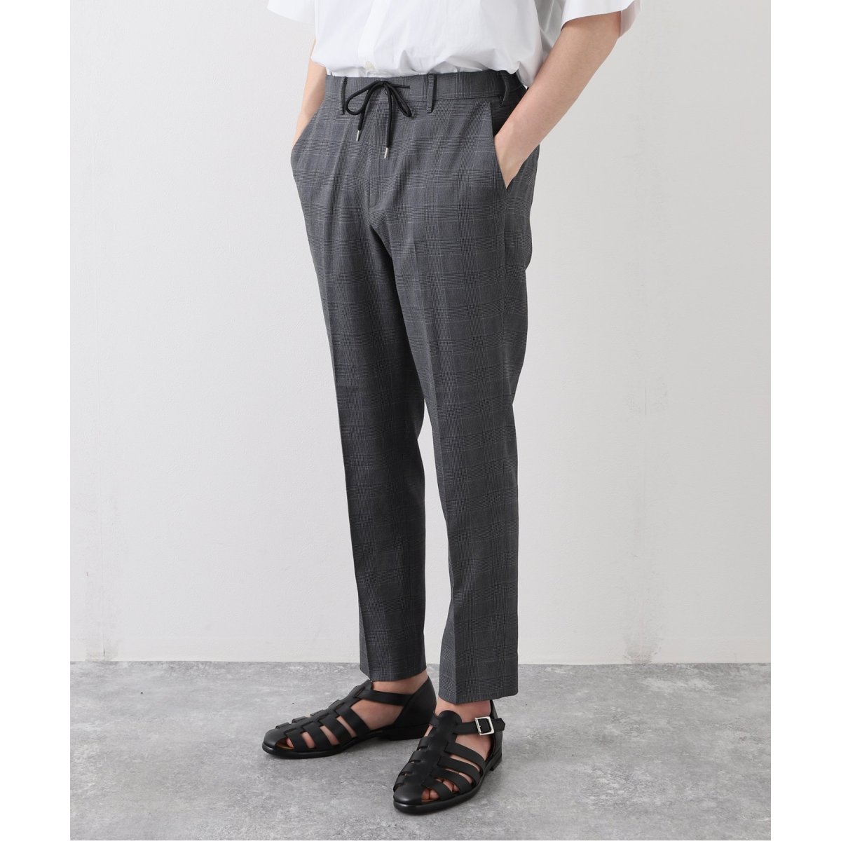 EDIFICE エディフィス ストレッチギャバ グレンチェック ジャケット パンツ セットアップ S 未使用 タグ付き COUTURE D\u2019ADAM (クチュール ド アダム) Big ジャケット(グレンチェック) ブラウン 40