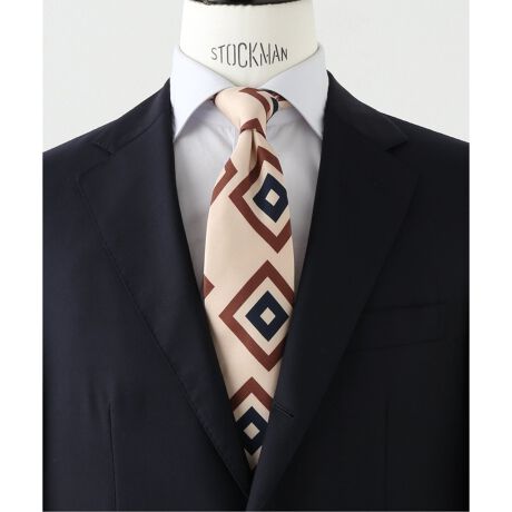 FRANCO BASSI / フランコ バッシ】ジオメトリックプリントタイ  