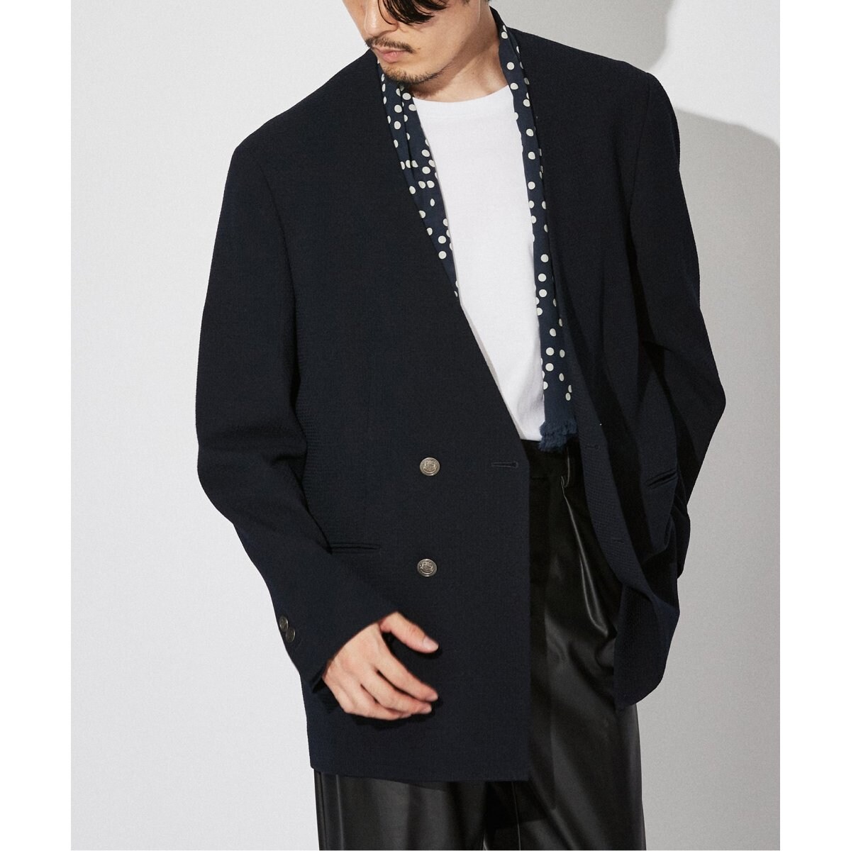 rue de seine / リュ ドゥ セーヌ】ノーカラー ジャケット