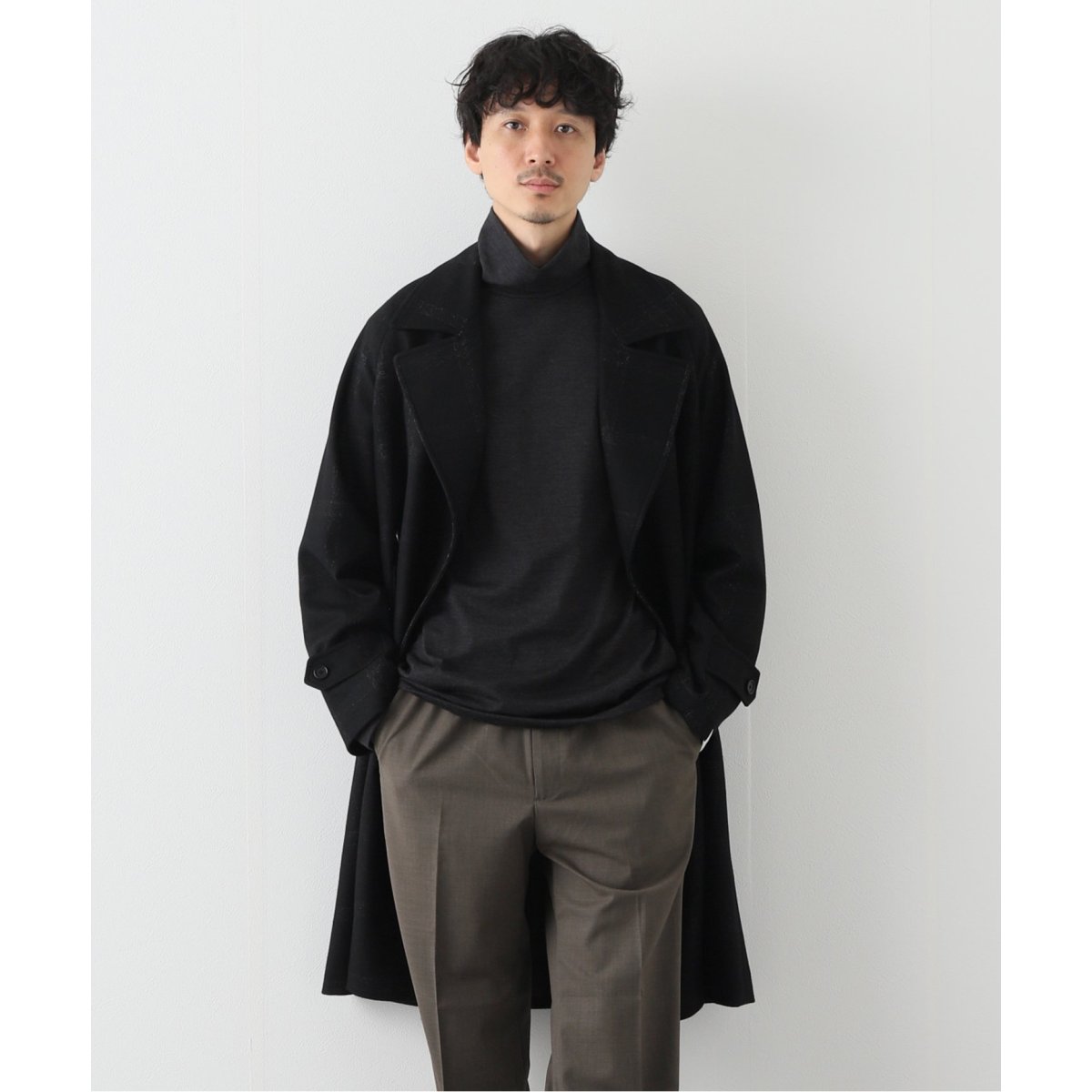 メンズ De Petrillo デ ペトリロ ステンカラー コート 48 L〜XL