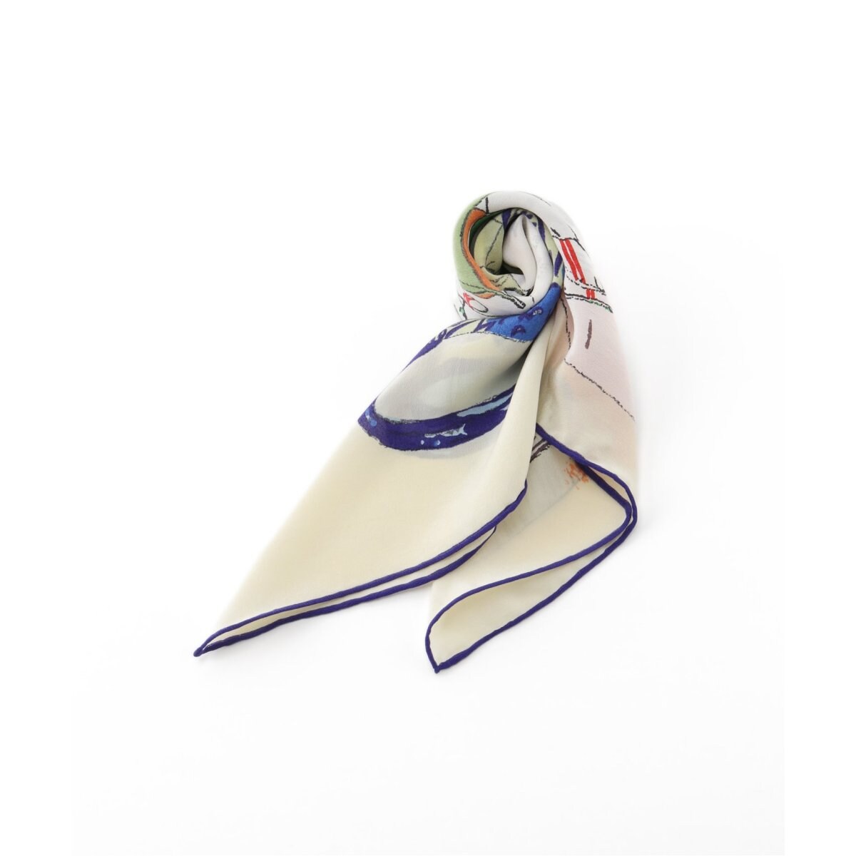 mii / ミイ】 ハンドスクリーンプリント シルクスカーフ セザンヌ