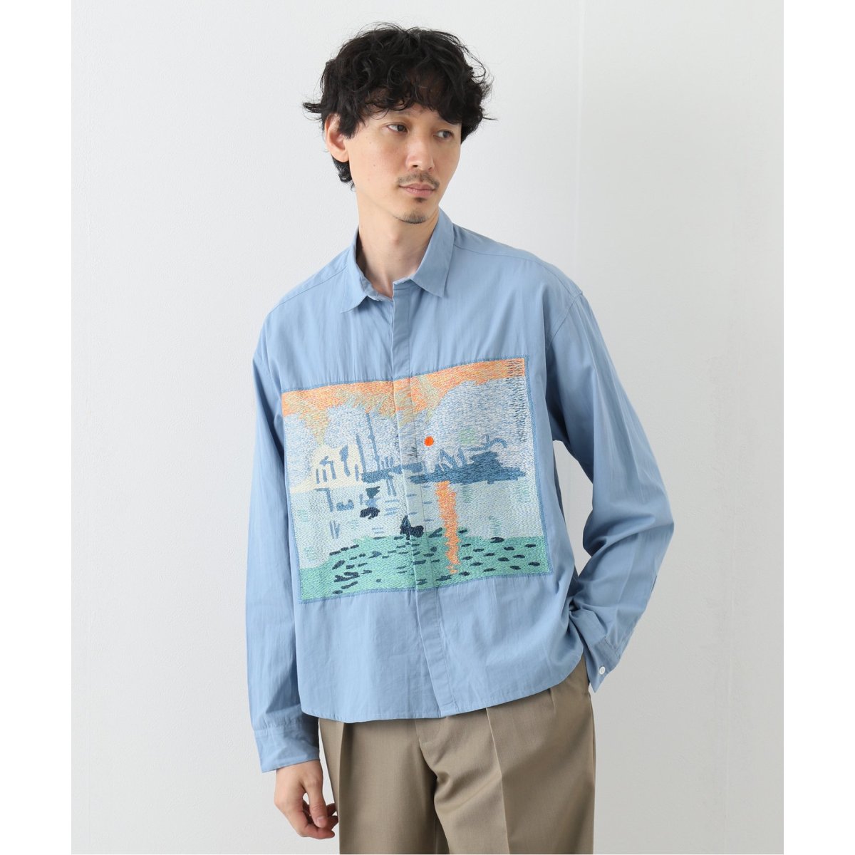 mii刺繍シャツ　JOURNAL STANDARD　 黒 mii刺繍シャツ JOURNAL STANDARD 黒 Mii / ミイ】HAND EMBROIDERED