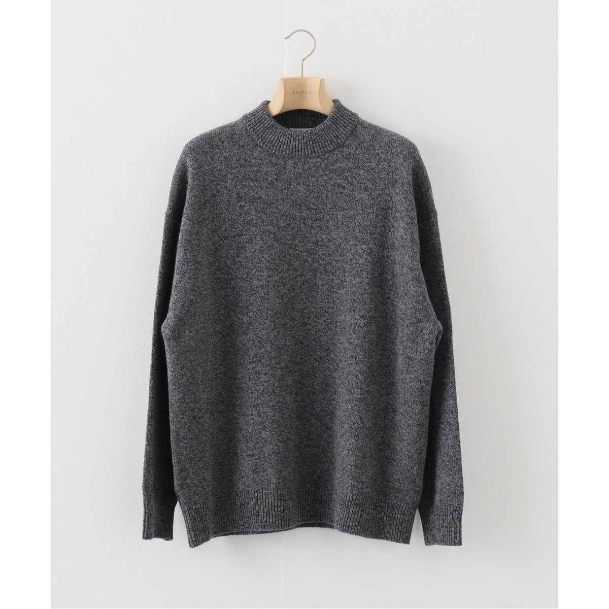 ATON / エイトン】WOOL MOULINE MOCKNECK SWEATER | エディフィス