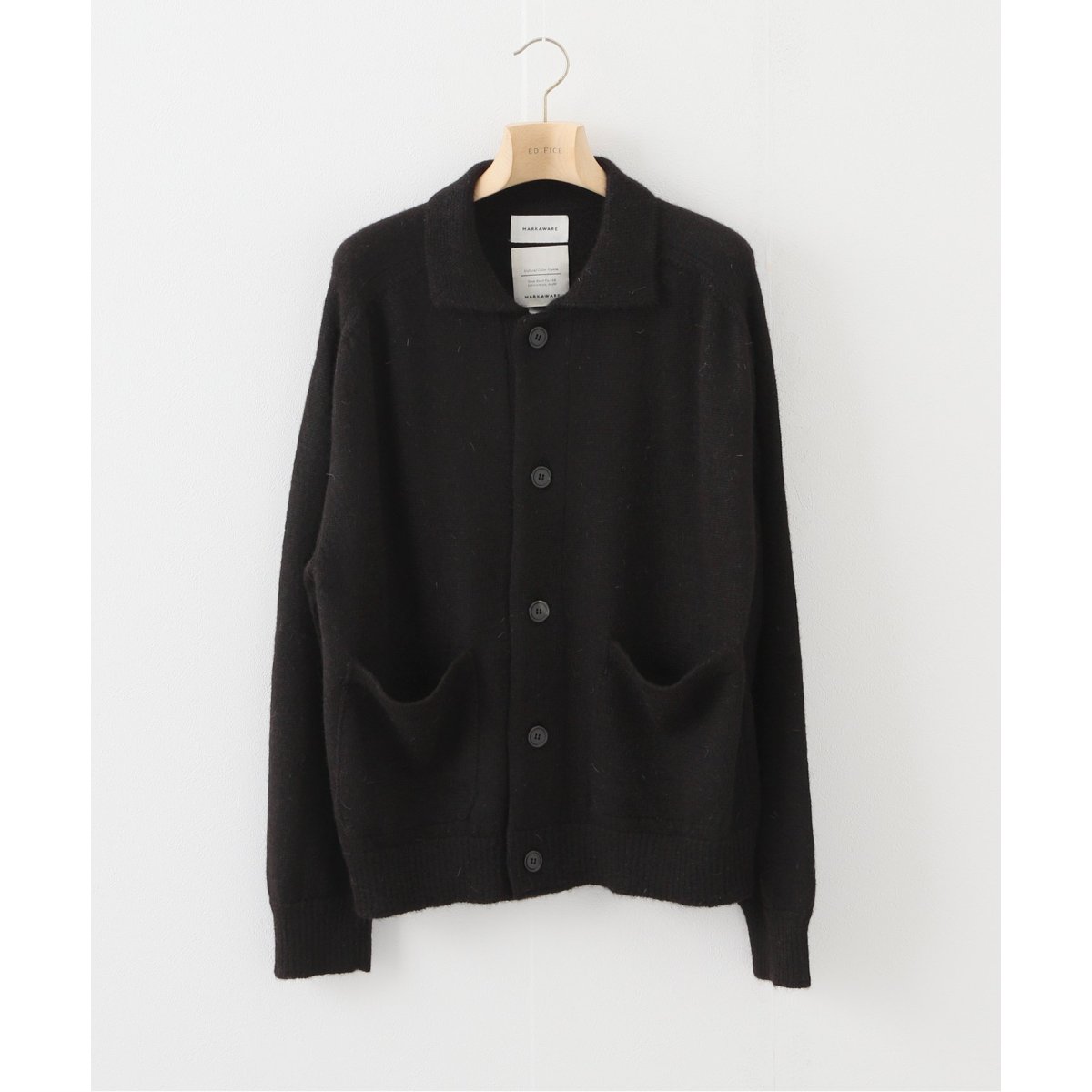 マーカウェア POLO COLLAR CARDIGAN マーカ　アルパカ