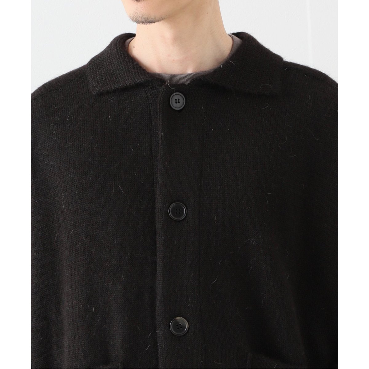 MARKAWARE / マーカウェア】POLO COLLAR CARDIGAN ALPACA