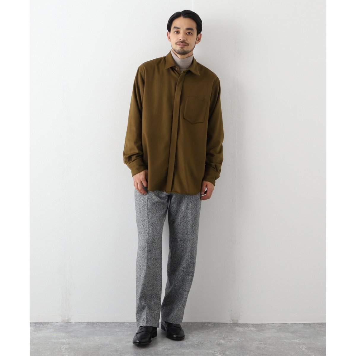 トップス MARKAWARE Cashmere FLY Front Shirts MARKAWARE / マーカウェア】 CASHMERE FLY FRONT SHIRT | エディフィス