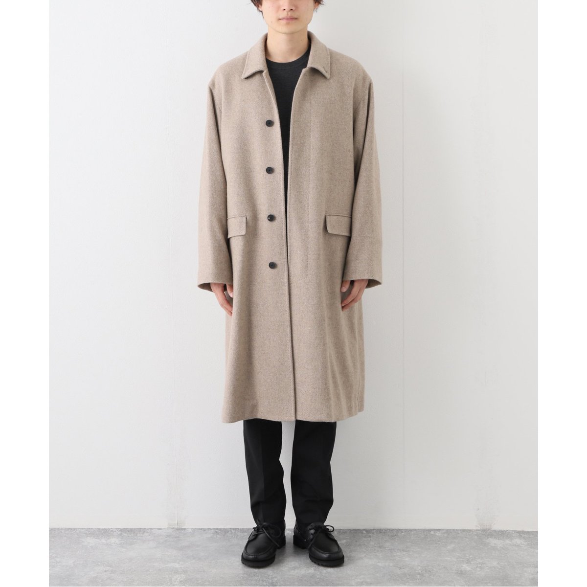 ATON/エイトン】 WASHED CASHMERE BALMACAAN COAT | エディフィス