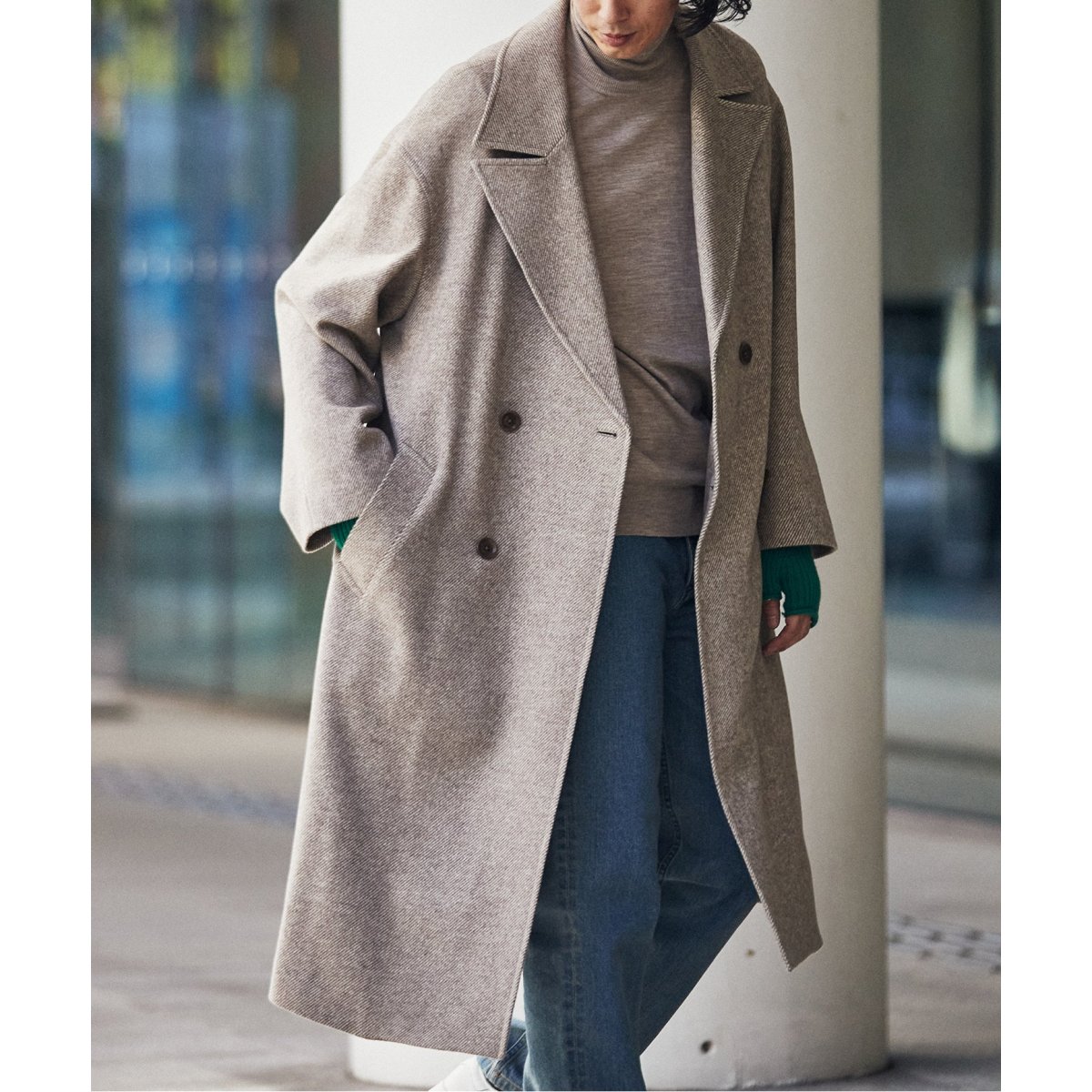 ナチュラル メリノウール ダブル オーバーコート | エディフィス