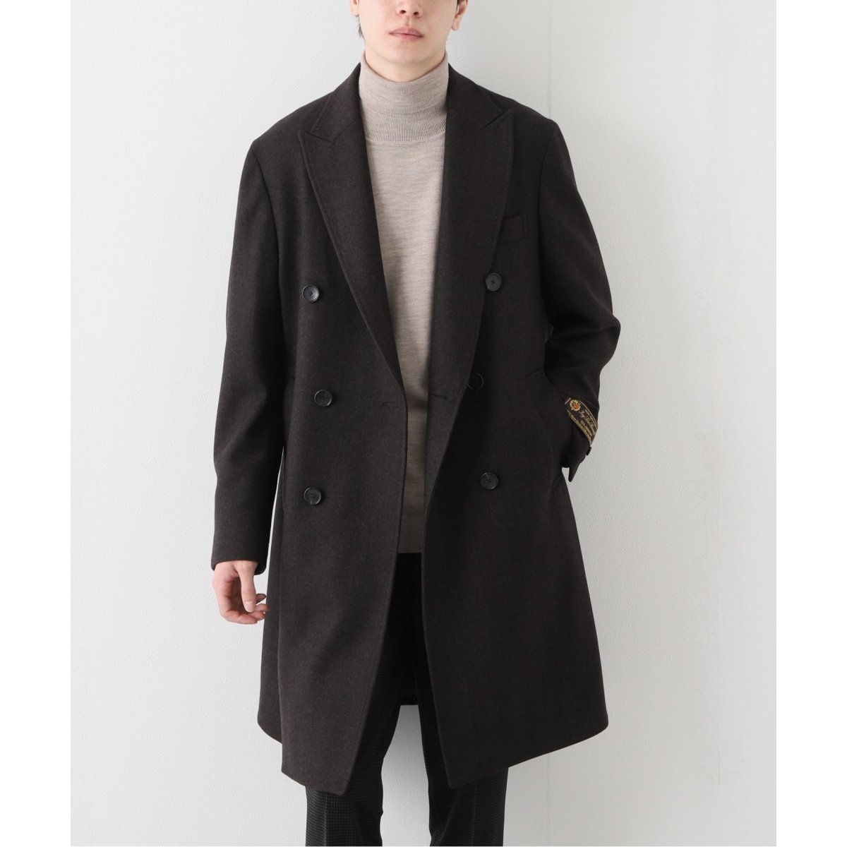 高級✨ ロロピアーナ カシミヤ100% ダブルブレスト チェスターコート 42 Brilla per il gusto（ブリッラ ペル イル グスト）LORO PIANA