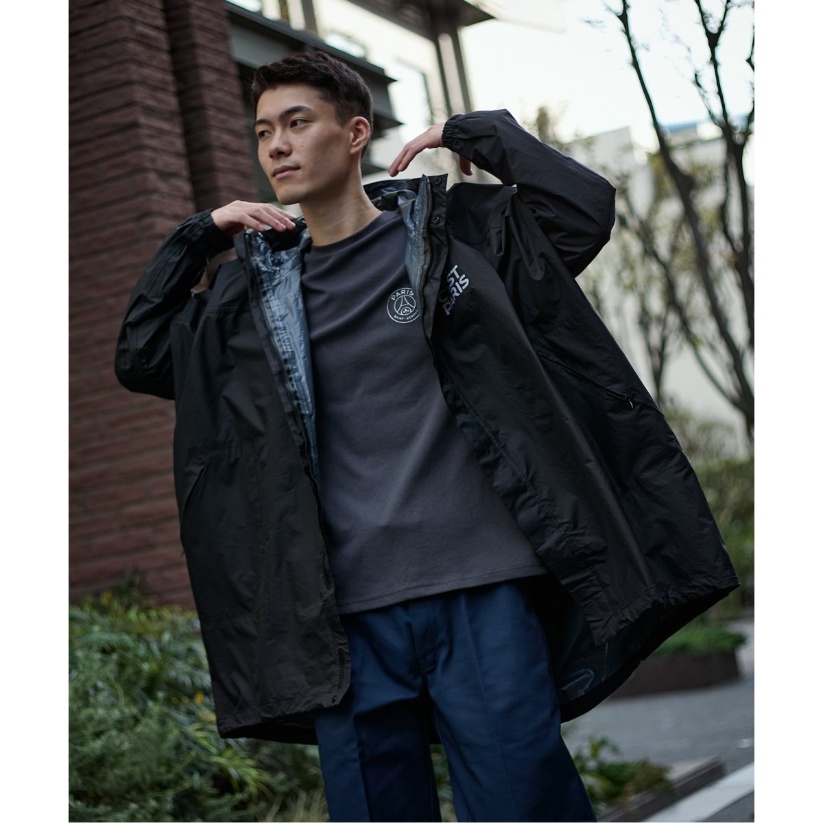 Paris Saint-Germain × KiU】別注 RAIN JACKET Paris Saint-Germain × KiU別注 RAIN JACKET