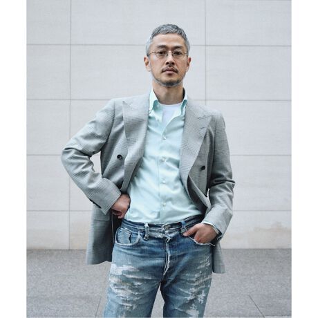 グレンチェック 6ボタン ダブルブレスト ジャケット | エディフィス  