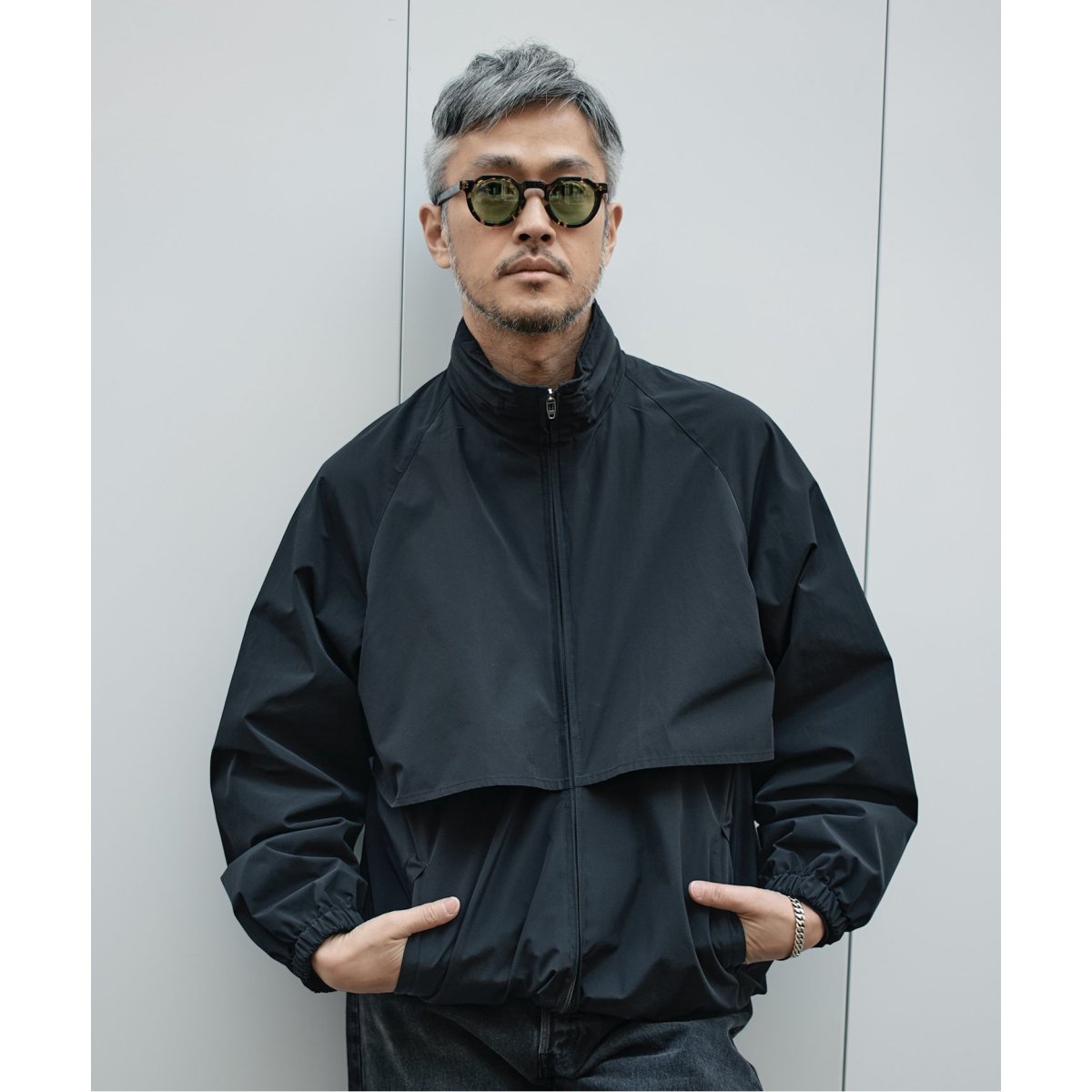 LA BOUCLE / ラブークル】スタンドショートブルゾン コットン/ナイロン