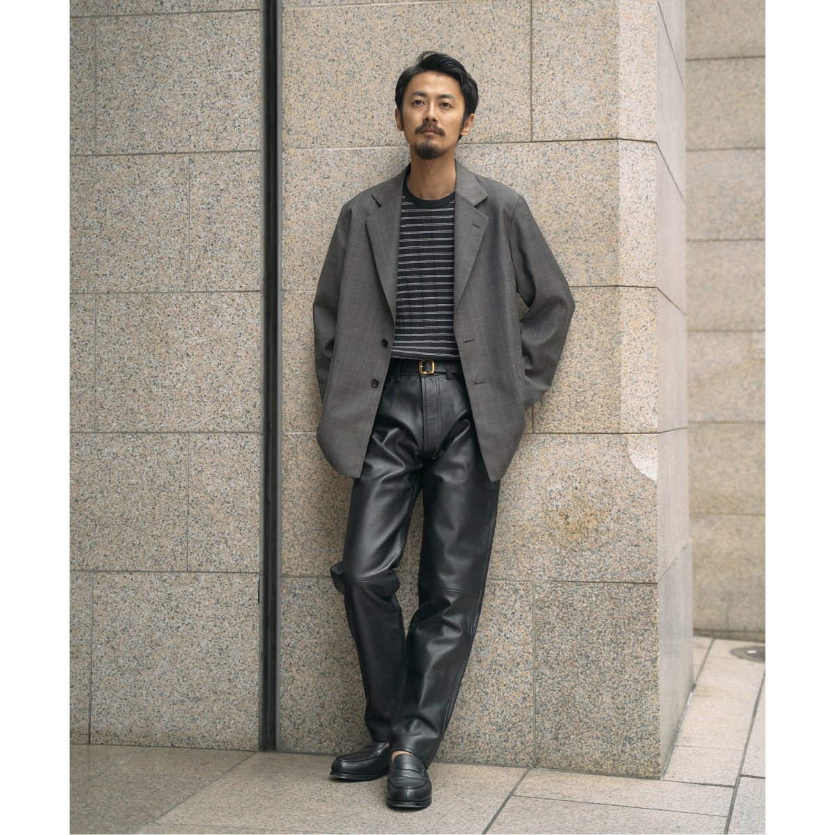 LA BOUCLE / ラブークル】5ポケット カウレザーパンツ | エディフィス