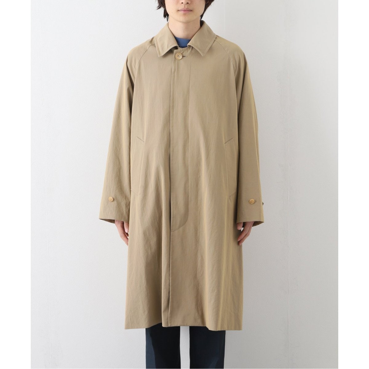 LA BOUCLE / ラブ―クル】バルカラー シャンブレー ツイルコート LA BOUCLE / ラブ―クル】バルカラー シャンブレー ツイルコート
