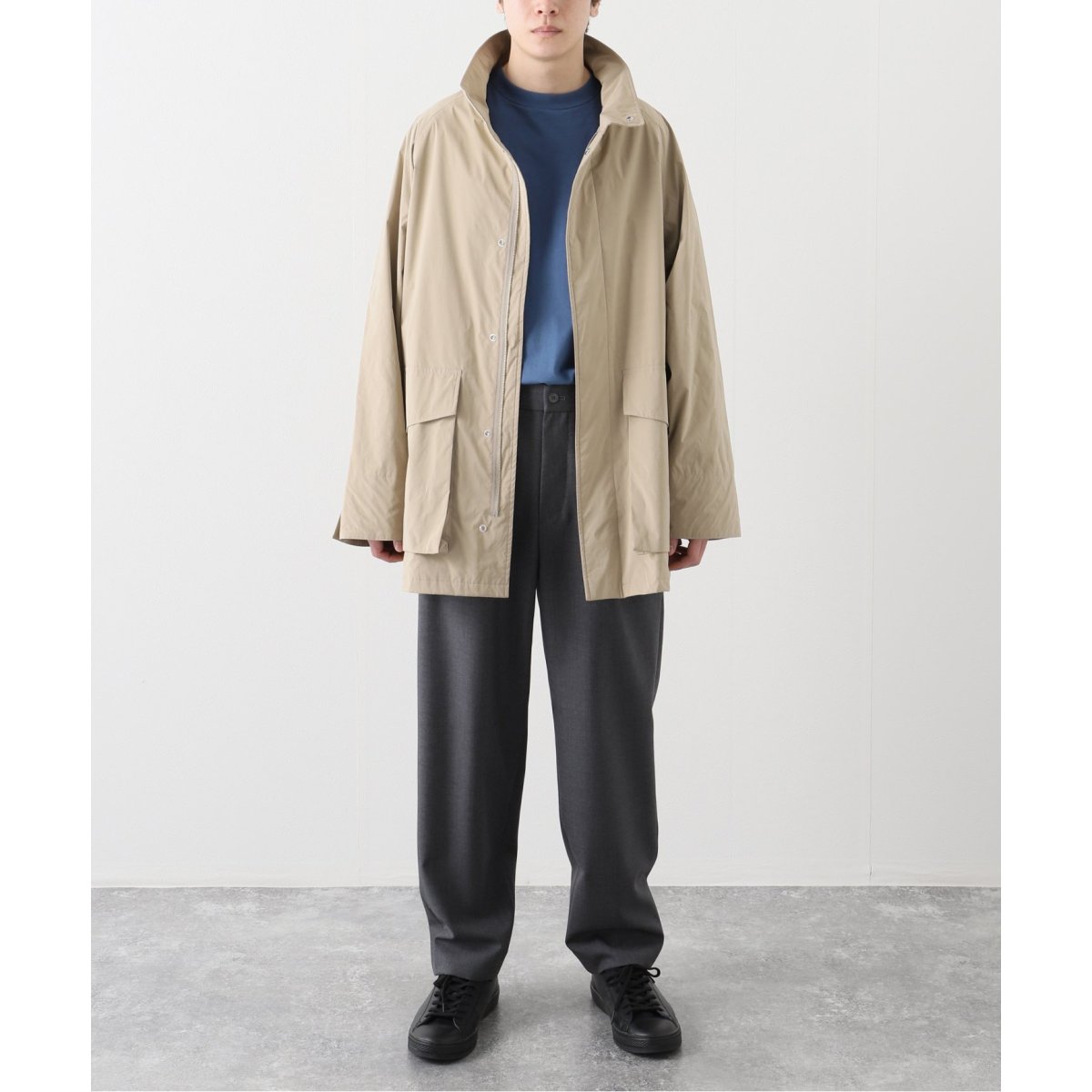ATON/エイトン】 VENTILE SUEDE STAND FIELD COAT | エディフィス