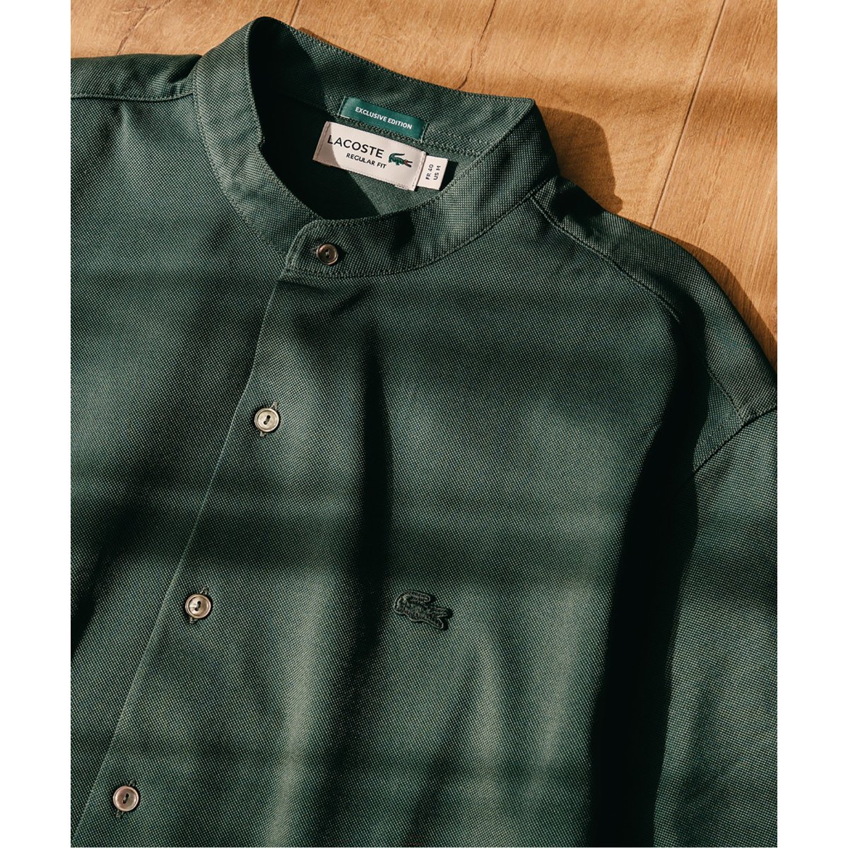 LACOSTE / ラコステ】別注 バンドカラー フルオープン