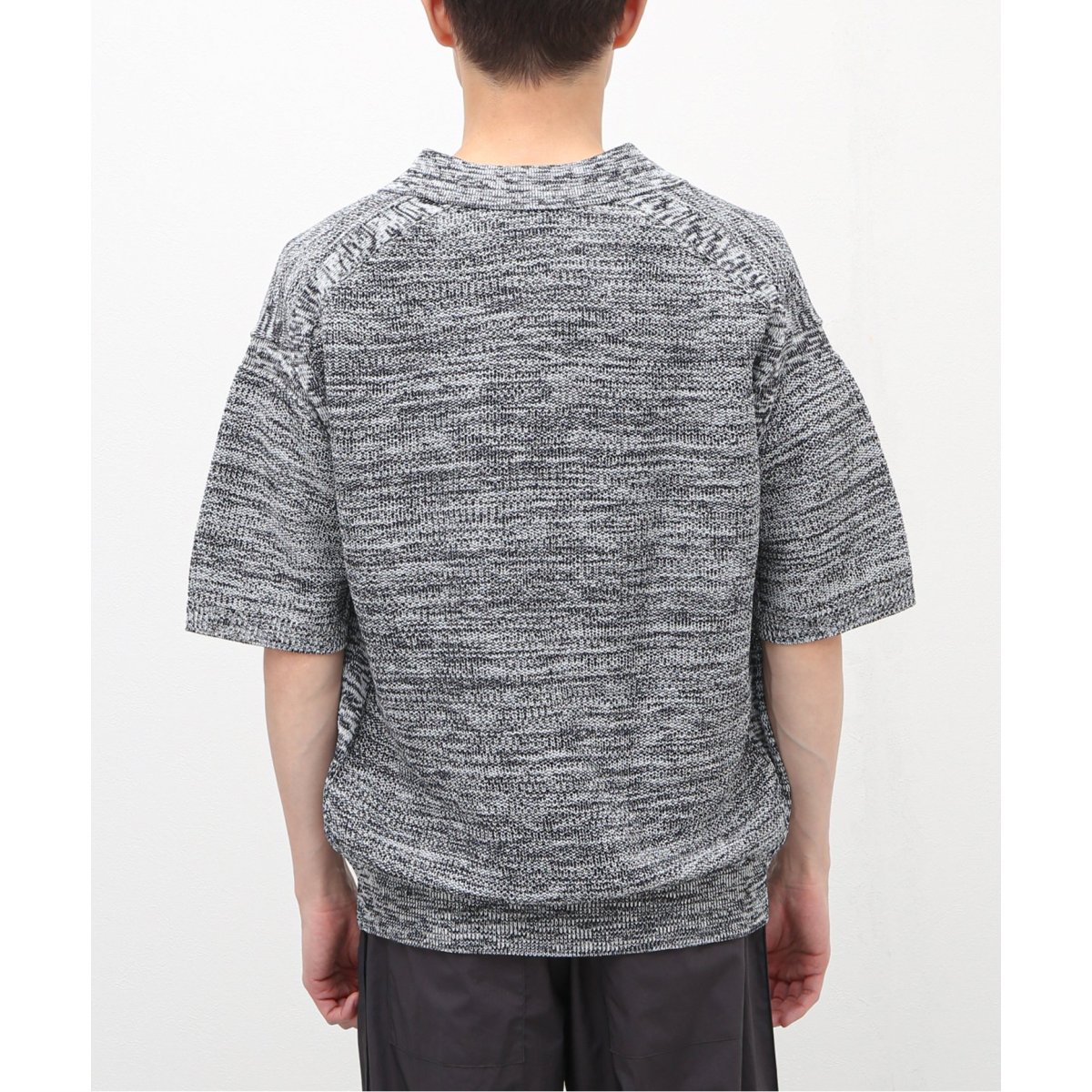 MEIAS / メイアス】メランジメッシュスキッパー S/S KNIT