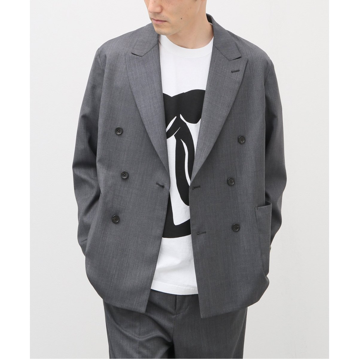 限定展開 リラックスフィット TR セットアップ/ダブル グレー Lサイズ