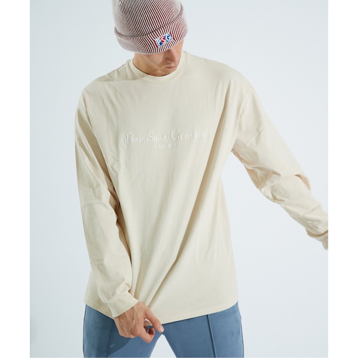 【1PIU1UGUALE3 RELAX】バックプリント ビッグ ロング Tシャツ SHIFFON｜1PIU1UGUALE3 RELAX/バックプリントビッグロングT