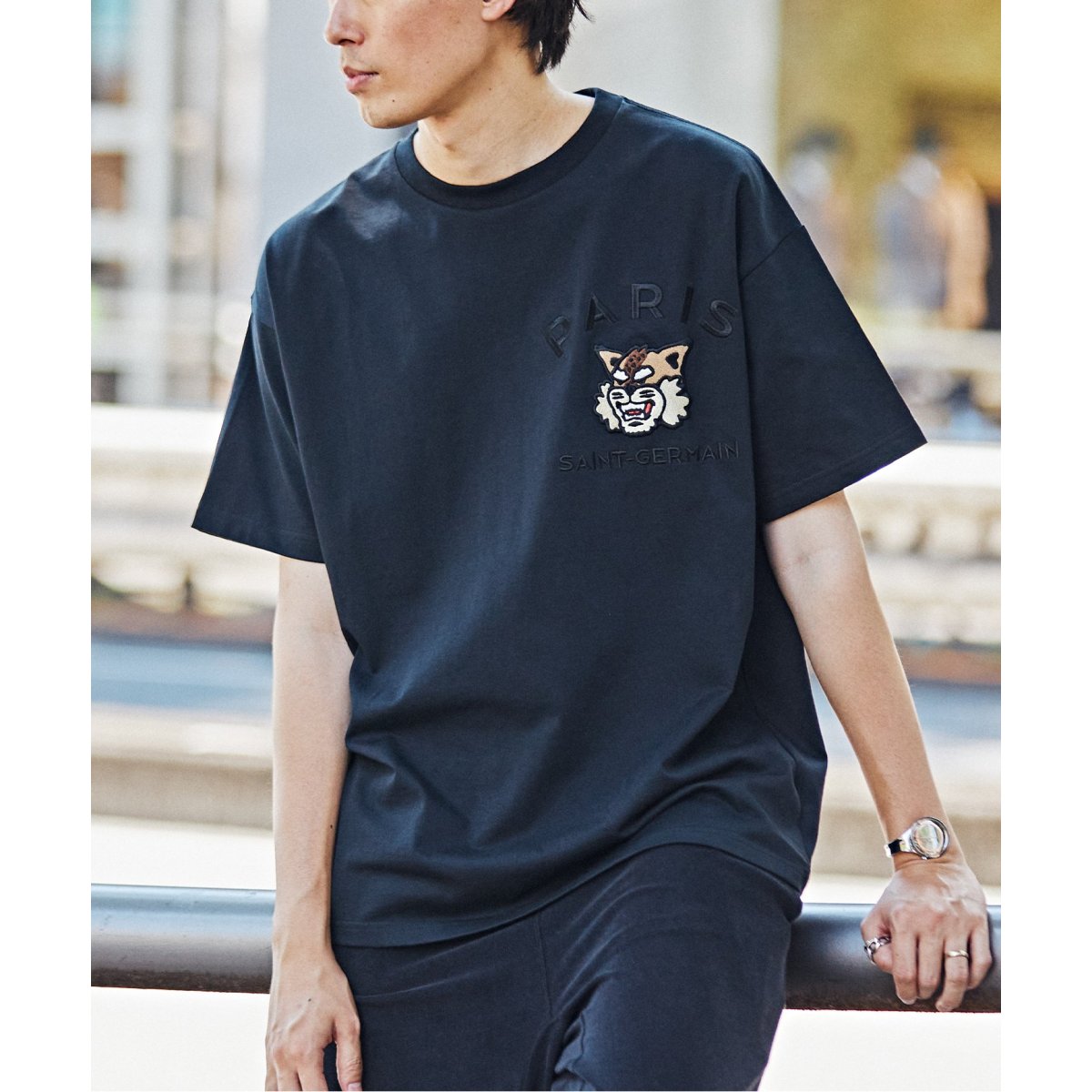 Paris Saint-Germain】カレッジロゴ刺しゅう Tシャツ | エディフィス