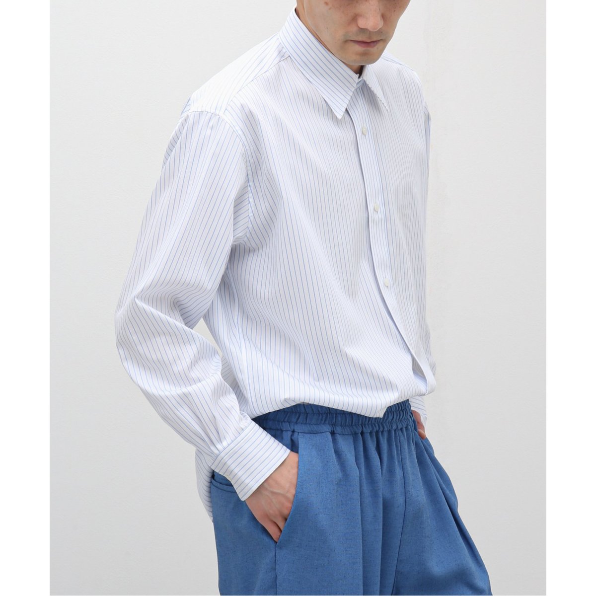 cale カル】COTTON STRIPE B/D SHIRT cale カル COTTON SHIRT
