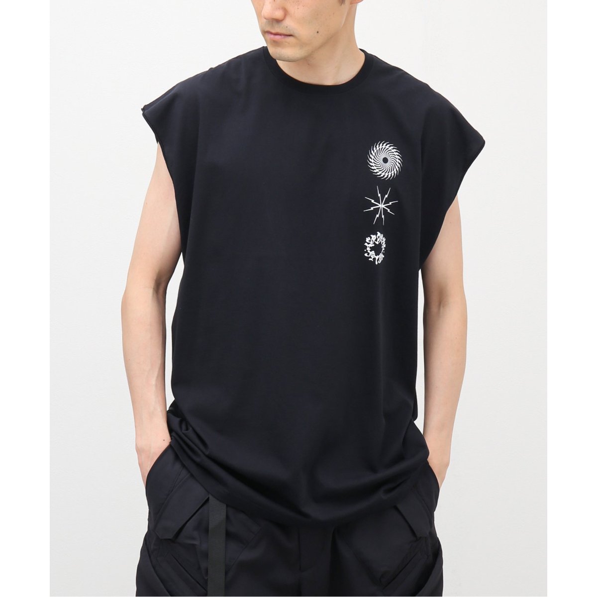 ACRONYM S25-PR-A Mサイズ ACRONYM / MERCERIZED SLEEVELESS T-SHIRTS [LOOSE FIT] (S25-PR-B)