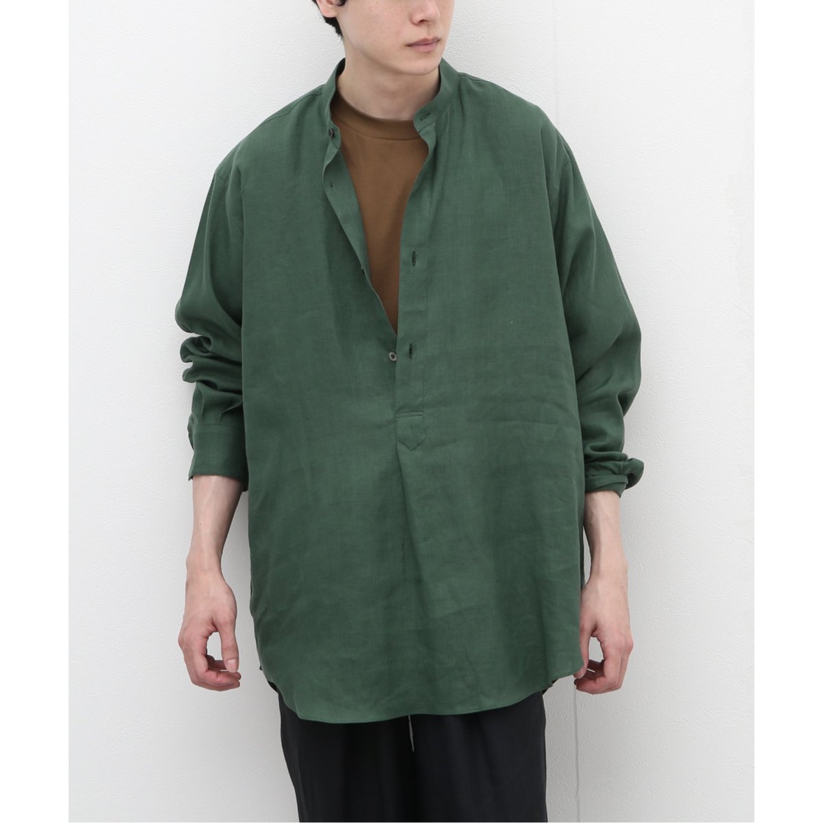 MARKAWARE / マーカウェア】BAND COLLAR PULL-OVER SHIRT