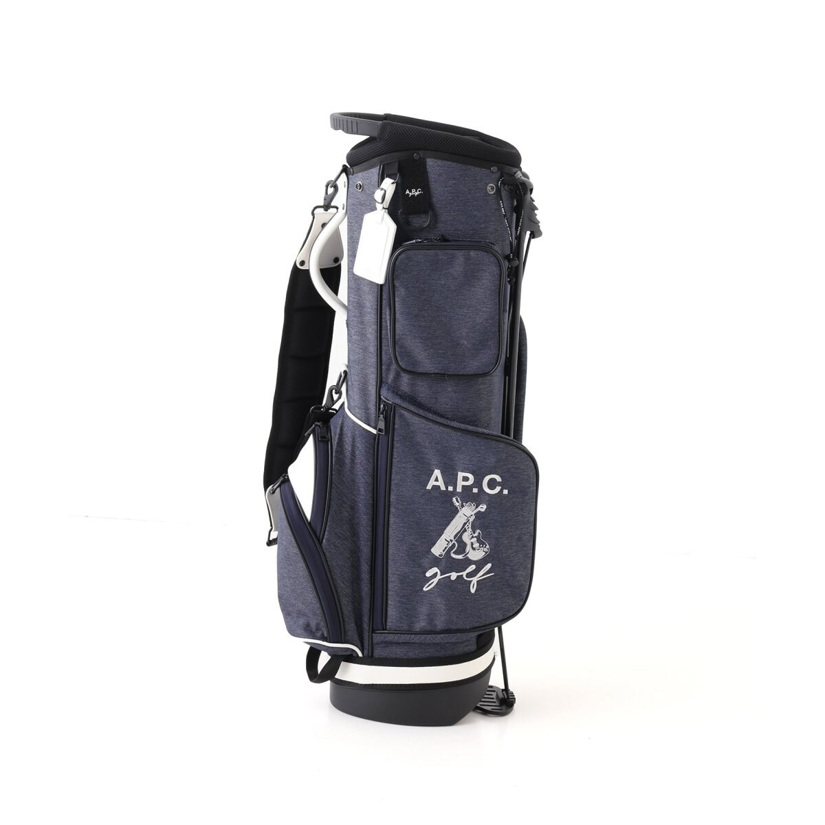 jones×BEAMS キャディバッグ ridersライダース ブラックレザー JONES Sports 正規品 ジョーンズ キャディバッグ ゴルフ GOLF