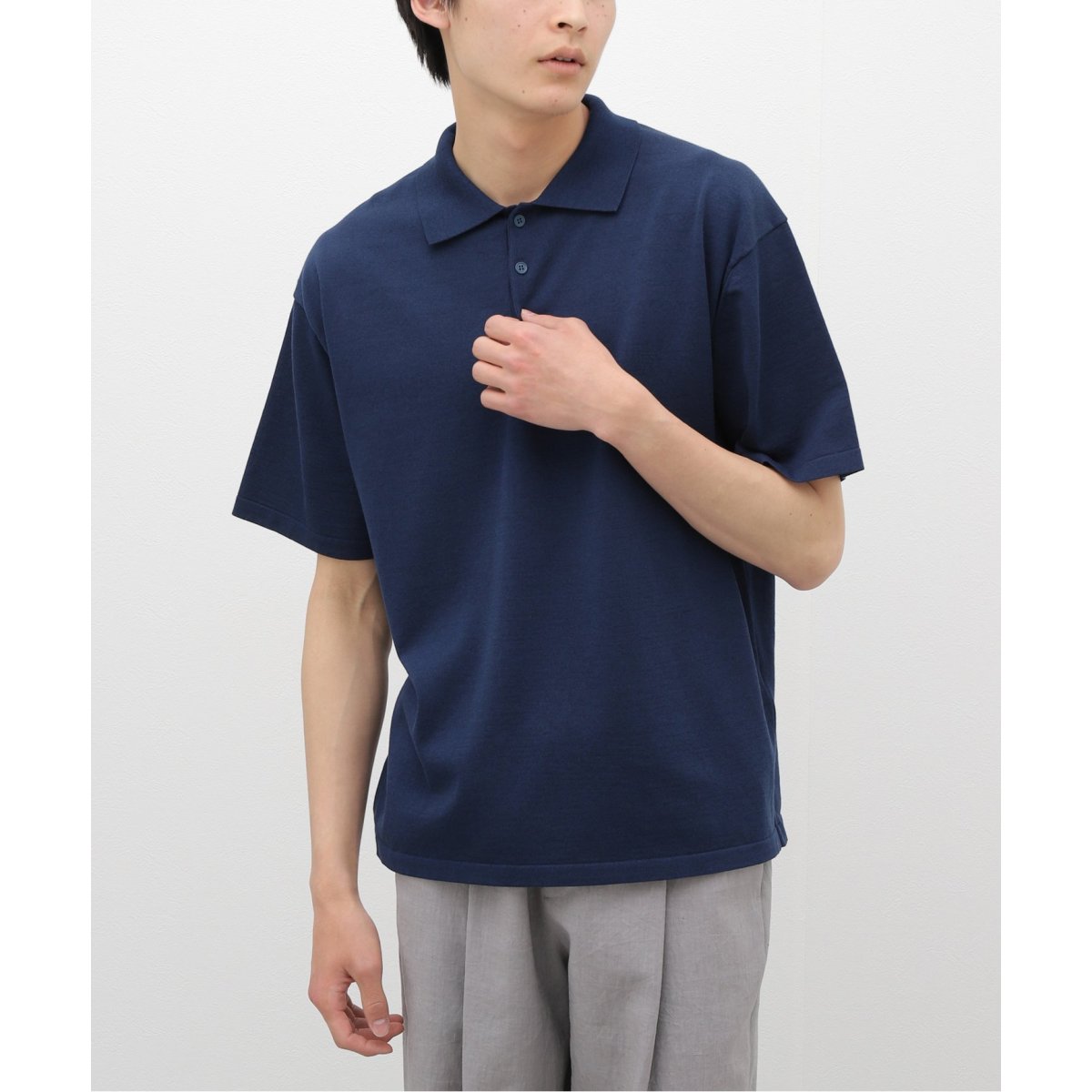 ATON / エイトン】FRESCA KNIT POLO SHIRT SWEATER | エディフィス