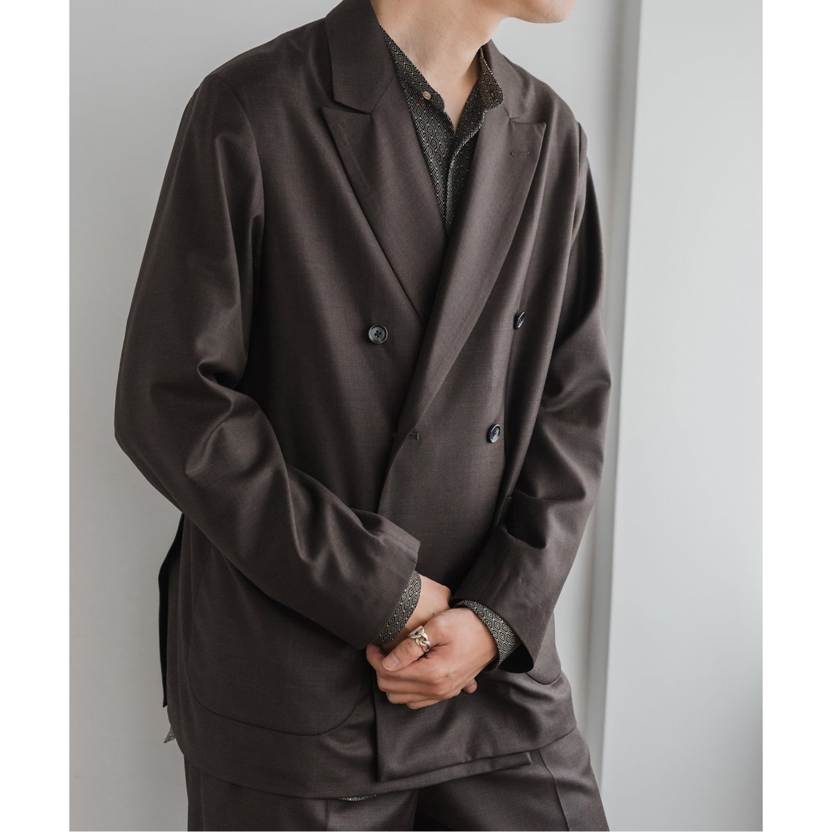 【Loro Piana Fabric】Edifice/ダブルブレスト ジャケット Loro Piana Fabric】ダブルブレスト ジャケット | エディフィス
