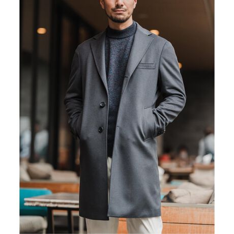 カシミヤチェスターコート 撰ば 