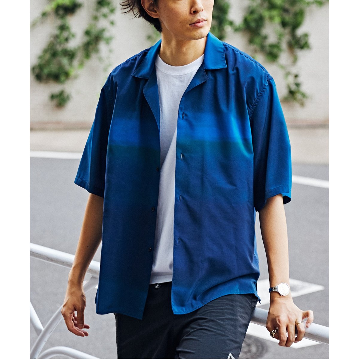 AUGUSTE-PRESENTATION 「写真プリント 半袖シャツ ginza AUGUSTE-PRESENTATION