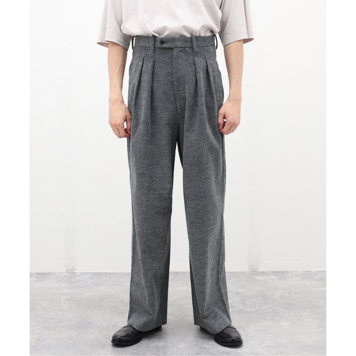 m’s braque タックワイド モールコール パンツ m's braque for BOUCLE】タックワイド モールコールパンツ