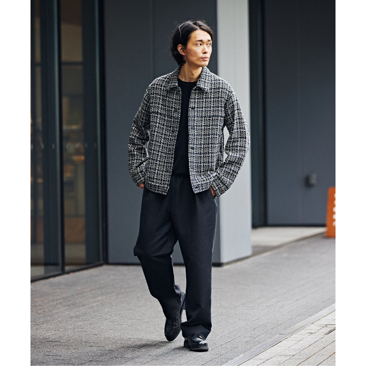 DEVEAUX / デヴォー】バスケット チェック トラッカー ジャケット