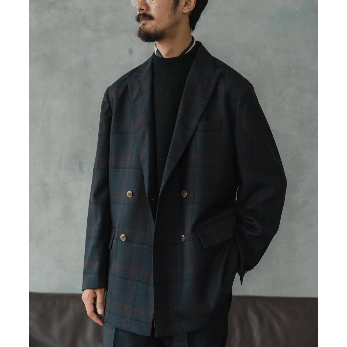 新品最安値 edifice 紺ブレ ダブルブレスト 44 【公式通販】