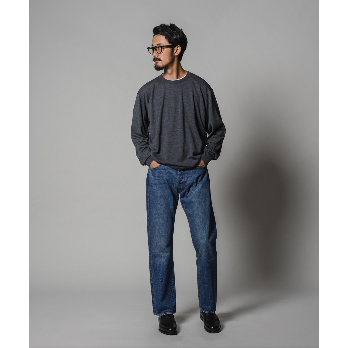 【加茂】JohnSmedley Edifice別注 スメドレークルーネック JOHN SMEDLEY / ジョンスメドレー】別注 30ゲージ クルーネックニット