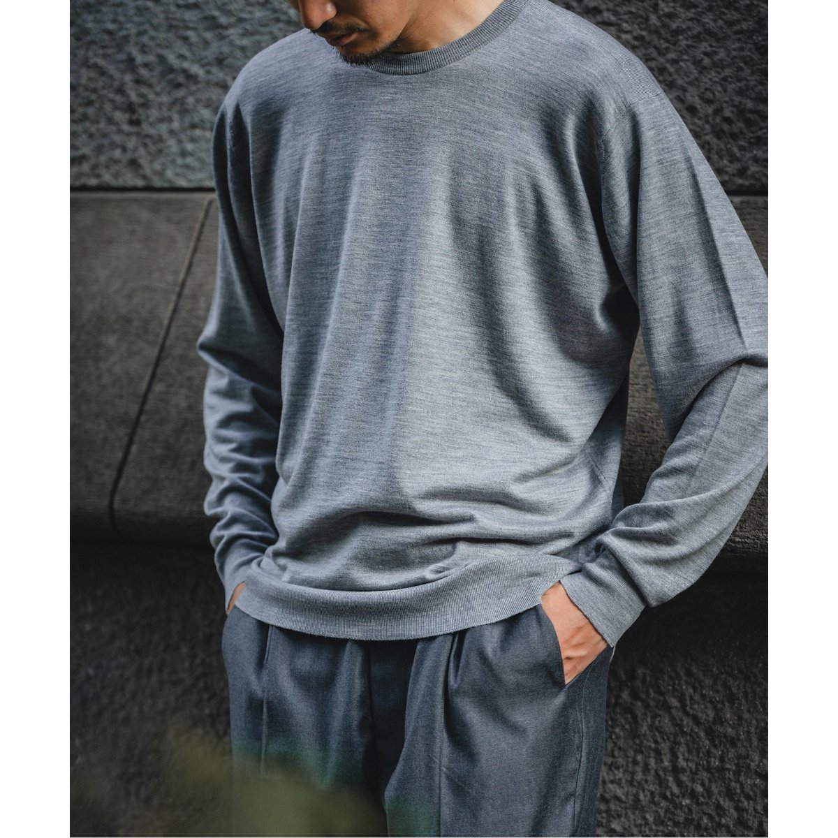 JOHN SMEDLEY / ジョンスメドレー】別注 30ゲージ クルーネックニット