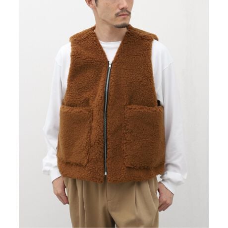 CAMIEL FORTGENS / カミエル・フォートヘンス】ZIP VEST WOOL FLEE 