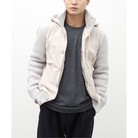 HERNO / ヘルノ】ニットドッキング フーデッドブルゾン | エディフィス  