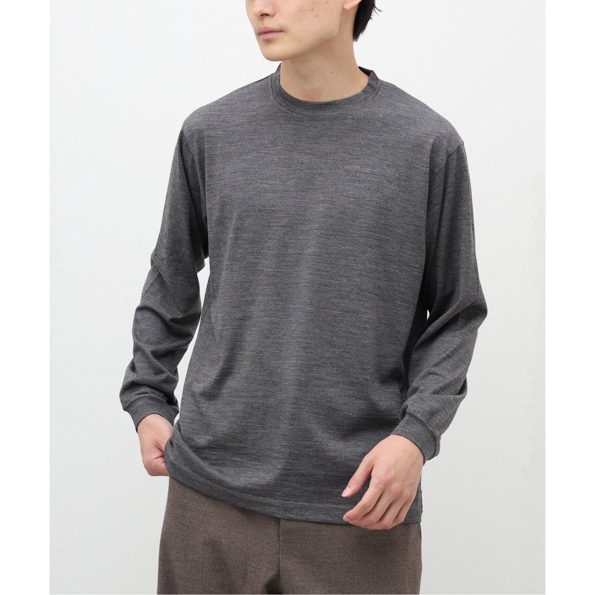 鉄アレイ様ETS.MATERIAUX wool jersey long Tシャツ ETS.MATERIAUX wool jersey long Tシャツ 鉄アレイ様ETS.MATERIAUX