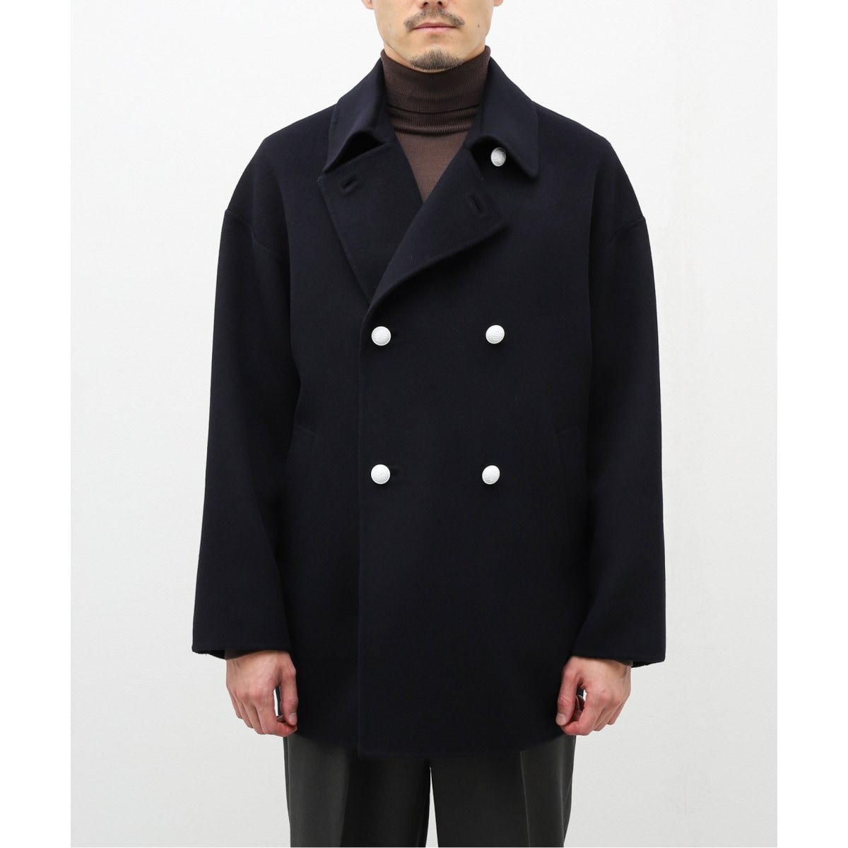 【最安値挑戦】 CALMER / カルメール】別注 ハミルトンウールリバー ピーコート ジャケット・アウター