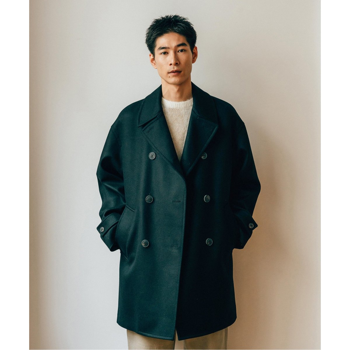 SUPER 100's ファインメリノ オーバーピーコート | エディフィス