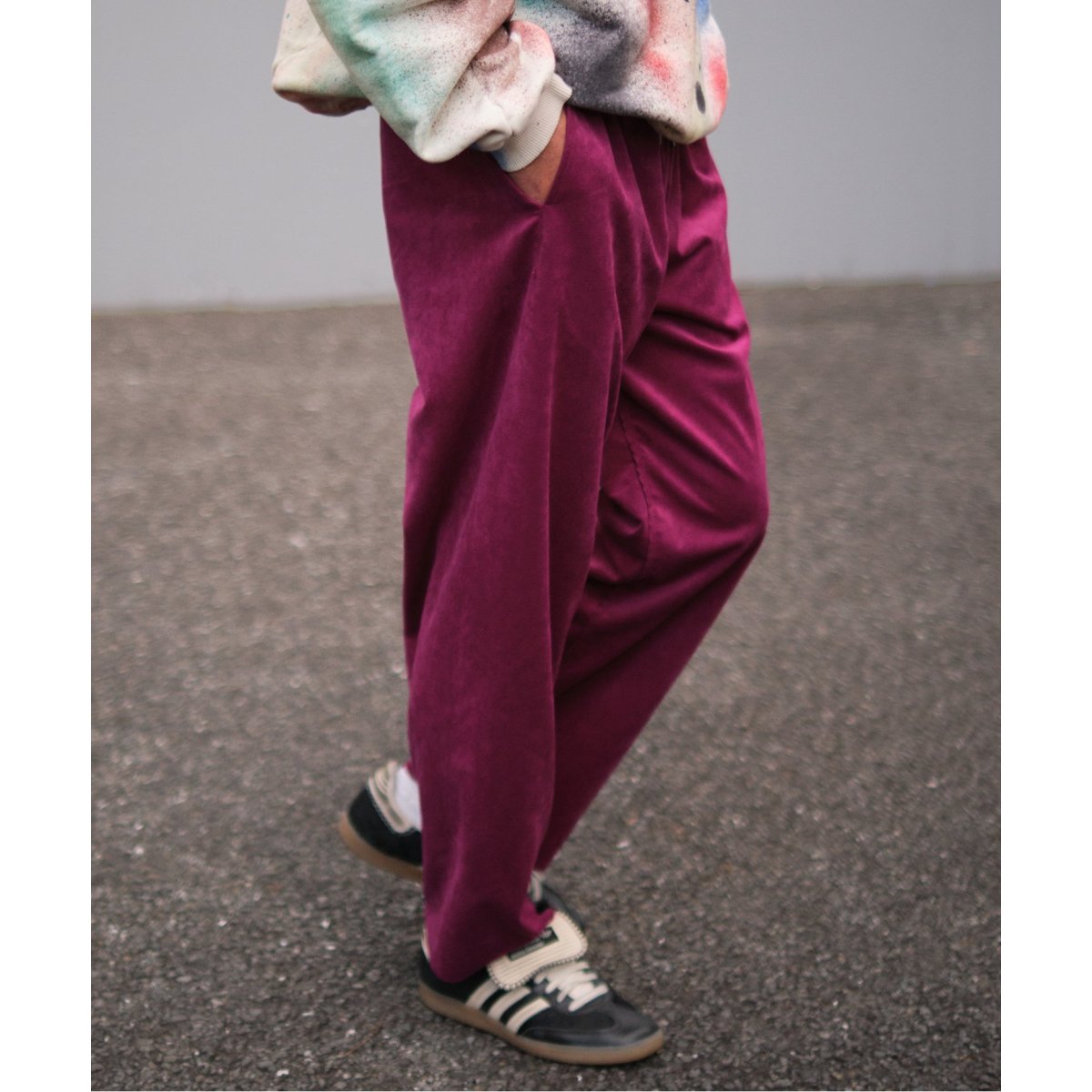 LA BOUCLE / ラブークル】ウルトラスエード ワイドパンツ