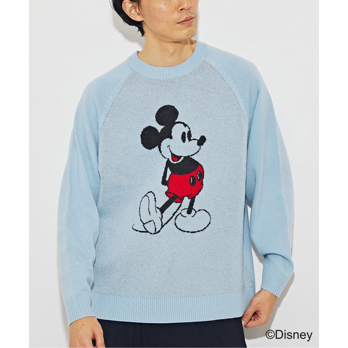 MICKEY MOUSE / カシミヤブレンド クルーネックニット | エディフィス