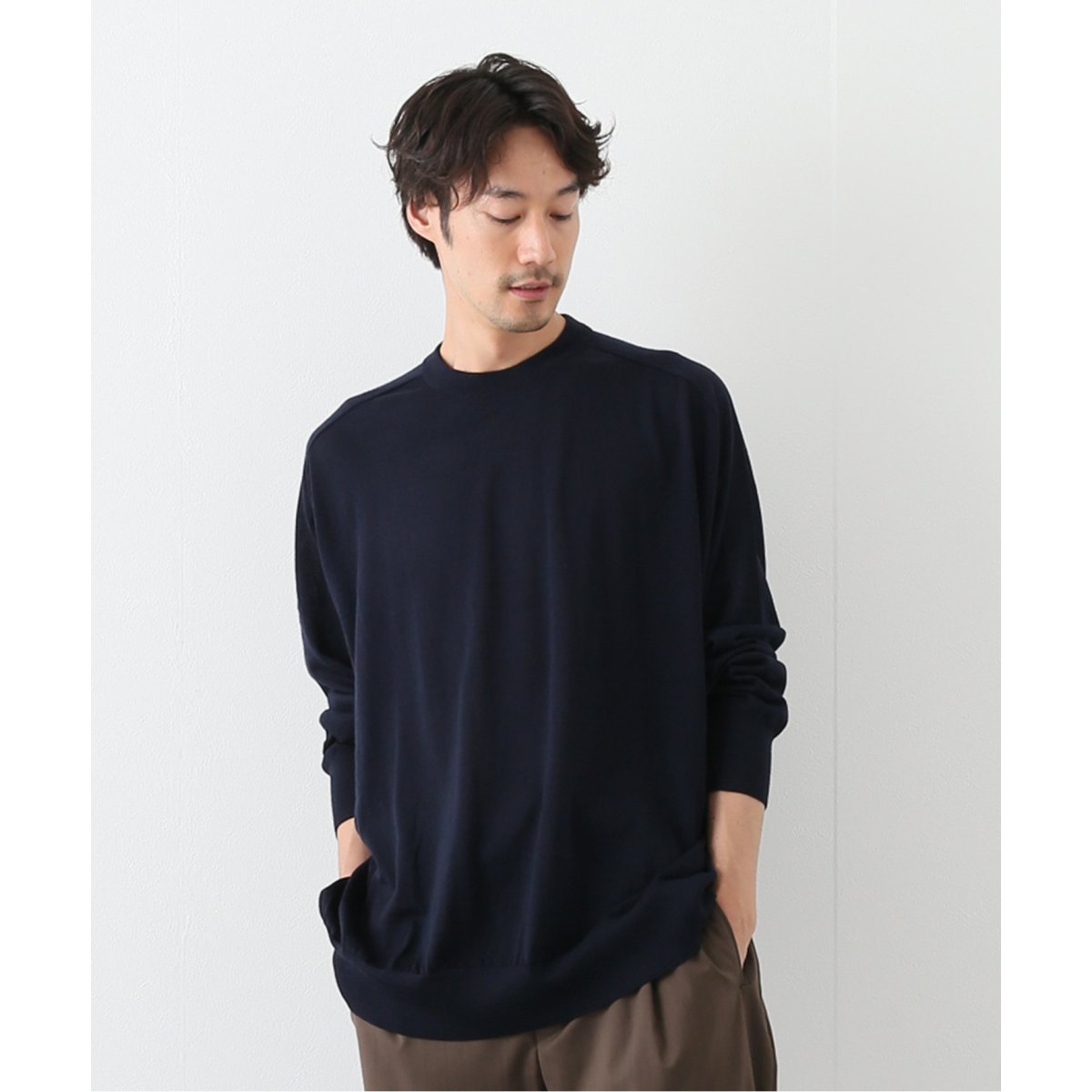 URU / ウル】21G WOOL - L/S CREWNECK OVER KNIT | エディフィス(EDIFICE) | マルイウェブチャネル