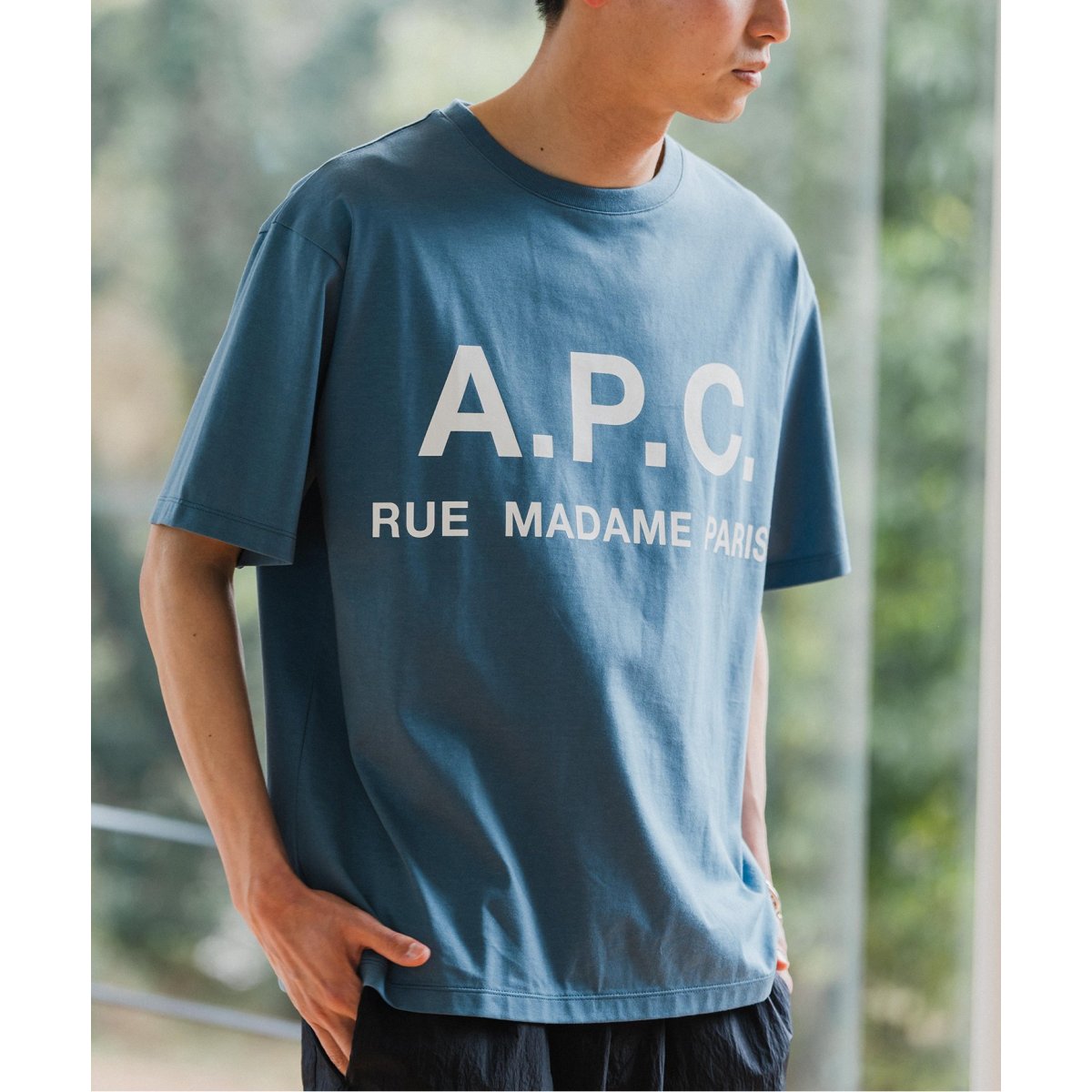 EDIFICE 【A.P.C.】別注 オーバーサイズロゴプリントTシャツ EDIFICE 《再入荷》【A.P.C. / アーペーセー】別注 オーバー