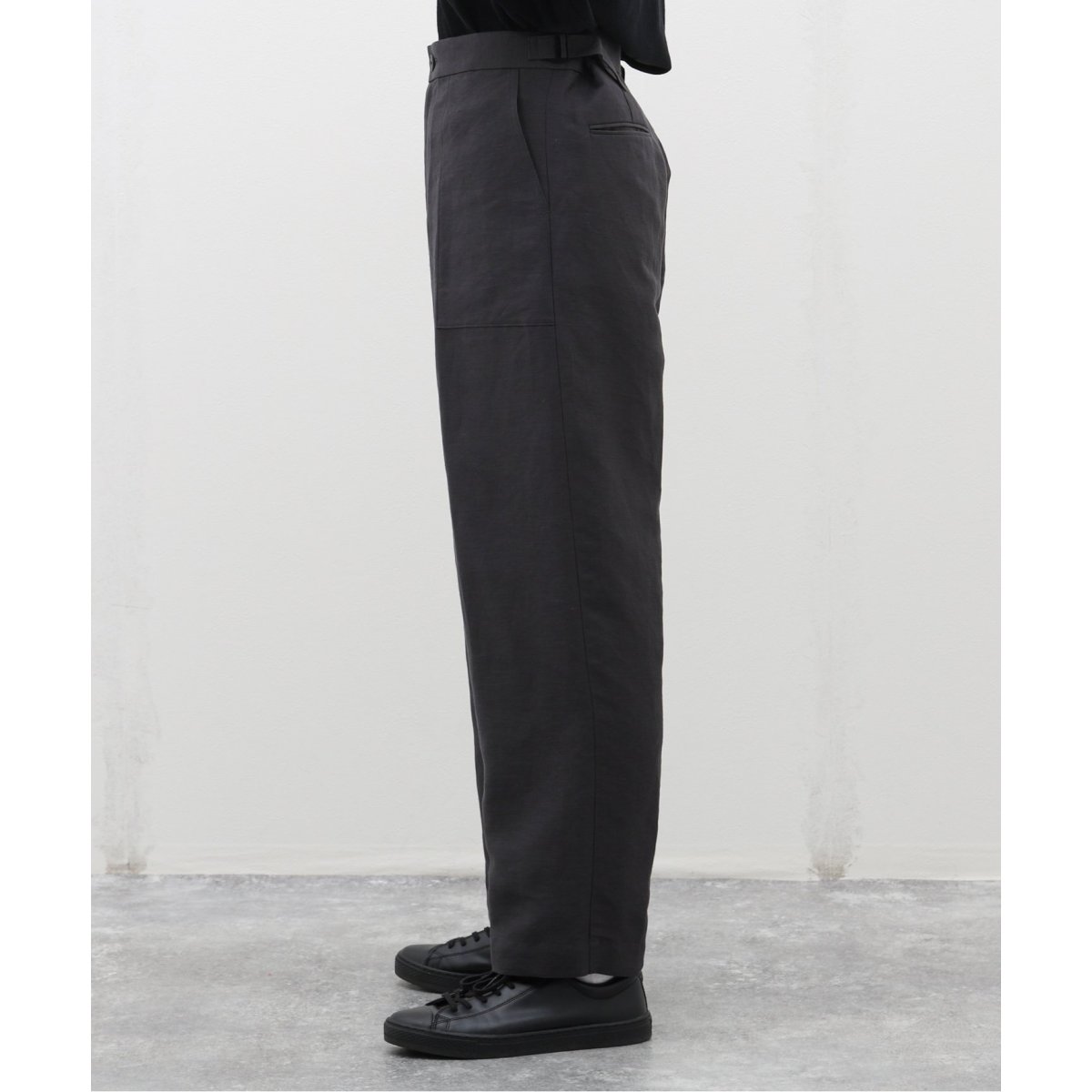 24SS　ATON COTTON HEMP SATIN トラウザーズ ATON / エイトン】COTTON HEMP SATIN BAKER PANTS