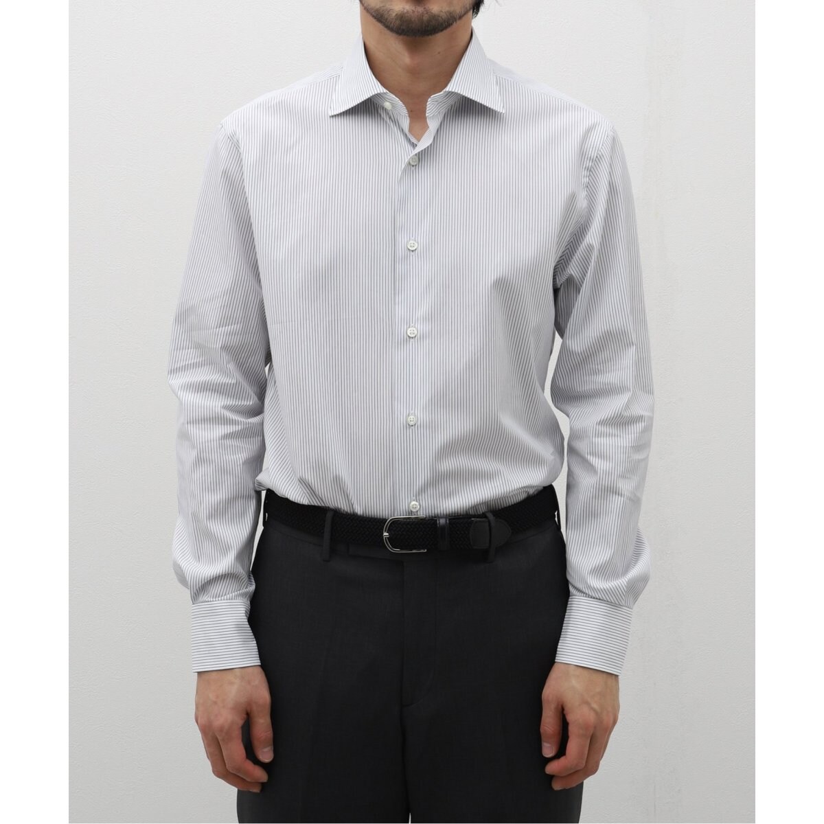 D.ショートポイント ストライプシャツ | エディフィス(EDIFICE